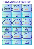 Vorschau - Spiele - I have...Who has...? Simple Past (irregular verbs) - Deckblatt