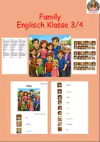 Vorschau - Arbeitsblätter - Family Englisch Klasse 3/4 - Deckblatt
