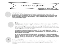 Vorschau - Spiele - La course aux phrases: Sätze bilden im passé composé - Seite 1