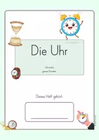 Vorschau - Arbeitsblätter - Die Uhr lernen – ganze Stunden (0–12 & 0–24 Uhr) | Arbeitshefte - Seite 1