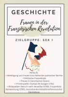 Vorschau - Arbeitsblätter - Frauen in der Französischen Revolution – Marktfrauen, Frauenklubs & Olympe de Gouges - Deckblatt