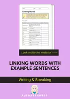 Vorschau - Arbeitsblätter - Linking Words: Writing and Speaking (English) - Deckblatt
