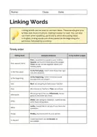 Vorschau - Arbeitsblätter - Linking Words: Writing and Speaking (English) - Seite 1