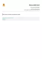 anteprima - Materiale di supporto/inclusione - Elenco delle fonti - Pagina 1