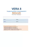 Vorschau - Stundenentwürfe - Mathematik VERA 8 Vergleichsarbeit NRW Übungsmappe - Seite 1