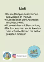Vorschau - Mal- und Bastelvorlagen - Tiere im Winter Lesezeichen/ Basteln und Ausmalen - Seite 1