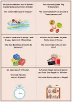 Vorschau - Aufgabenkarten - Sachaufgaben Kärtchen Malreihen 2-10 - Seite 1