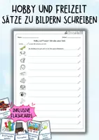 Vorschau - Arbeitsblätter - DaZ/DaF - Hobby und Freizeit - Sätze schreiben (Arbeitsblatt) - Deckblatt