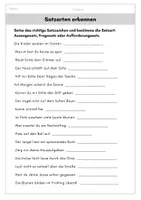 Vorschau - Arbeitsblätter - Satzarten erkennen - Seite 1