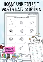 Vorschau - Arbeitsblätter - DaZ / DaF - Hobby und Freizeit - Wortschatz schreiben (Arbeitsblatt) - Deckblatt