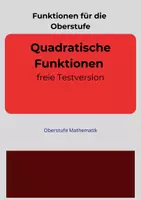 Vorschau - Arbeitsblätter - Quadratische Funktionen - freies Übungsblatt - Deckblatt