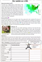 Vorschau - Arbeitsblätter - The Amish – Reading, Vocabulary & Comprehension - Seite 1