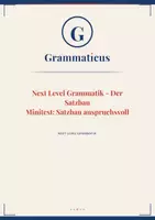 Vorschau - Unterrichtsreihen - Mini‑Tests Satzbau ANSPRUCHSVOLL – V2‑Regel, Prädikat & trennbare Verben 6 Lernzielkontrollen · je 1 Seite - 5./6. Klasse / Schulstufe - Deckblatt