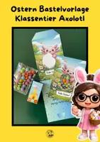 Vorschau - Mal- und Bastelvorlagen - Axolotl Ostern Bastelvorlage Klassentier - Deckblatt