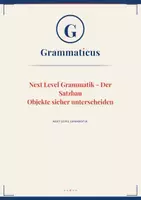 Vorschau - Unterrichtsreihen - Objekte sicher unterscheiden – Akkusativobjekt, Dativobjekt & Präpositionalobjekt Arbeitsblatt‑Paket mit Mini‑Test · Deutsch · AO · DO · PO - 6./7. Klasse/Schulstufe - Deckblatt