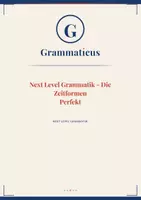 Vorschau - Unterrichtsreihen - Das Perfekt sicher anwenden Arbeitsheft zur Vergangenheit – haben oder sein · Partizip II · trennbare Verben · mit Lösungen - 5./6. Klasse/Schulstufe - Deckblatt