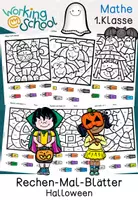 Vorschau - Arbeitsblätter - Halloween Rechenmalblätter | Zahlenraum 10 und 20 | Klasse 1 - Deckblatt