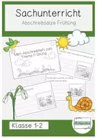 Vorschau - Arbeitsblätter - Abschreibsätze Frühling Klasse 1 - Erste Sätze - Deckblatt