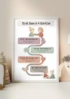 Vorschau - Poster - Konflikte lösen mit Kindern – Poster Streit lösen in 4 Schritten (Kita & Grundschule) - Seite 2
