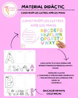 Vista previa - Tarjetas / Manipulativos - Construïm les lletres amb les mans🔠🩷👐🏻 - Portada
