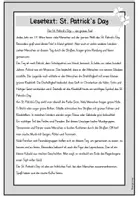 Vorschau - Arbeitsblätter - St. Patrick’s Day Lesetext Deutsch – Lesen & Leseverstehen (Klasse 3–4) | Differenziert mit Lösungen - Seite 2