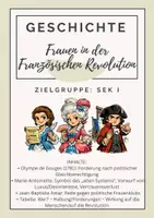 Vorschau - Arbeitsblätter - Frauen in der Französischen Revolution – 3 Personen/Positionen vergleichen (Tabelle + Quellenarbeit) - Deckblatt