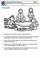 Vorschau - Arbeitsblätter - Read and colour worksheets Spring - Seite 3