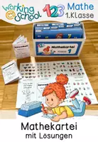 Vorschau - Unterrichtsreihen - Mathekartei Klasse 1 | Übungskartei Zahlenraum 20 | Mathematik Grundschule - Deckblatt