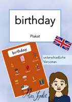 Vorschau - Arbeitsblätter - birthday - Materialpaket - Seite 1