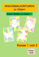 Vorschau - Mal- und Bastelvorlagen - Wachsmalkonturen zu Ostern (Kunst in Klasse 1 und 2) - Deckblatt