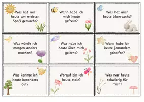 Vorschau - Aufgabenkarten - Reflexionskarten Impulskarten Frühling - Seite 1