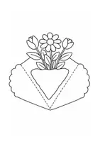 Vorschau - Mal- und Bastelvorlagen - Muttertagskarte / Blumenstrauß - Seite 1