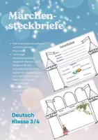 Vorschau - Arbeitsblätter - Märchen Steckbriefe - Deckblatt