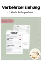 Vorschau - Arbeitsblätter - Fahrradprüfung – Beobachtungsbogen für den praktischen Leistungsnachweis (Verkehrserziehung) - Deckblatt