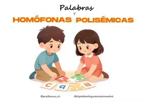 Vista previa - Tarjetas / Manipulativos - Palabras homófonas y polisémicas - Juego manipulativo - Portada