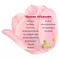 Vorschau - Bildkarten - Freebie: Wortarten im Frühling (Deutsch, Klasse 4-6) - Seite 3