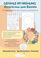 Vorschau - Arbeitsblätter - Gefühle im Frühling - Bastelvorlage Osterkranz mit Gefühlen - Deckblatt