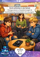 Vorschau - Arbeitsblätter - Miteinander sprechen: Konflikte lösen (Dialoganalyse zu Gesprächsregeln & Konfliktlösung) mit Lösungen - Deckblatt