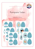 Vorschau - Stationenlernen - Deutsch - Reimpaare finden (differenziert) - Deckblatt