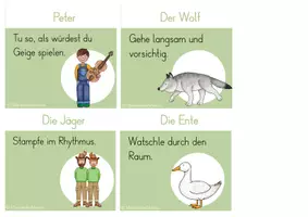 Vorschau - Stationenlernen - Peter und der Wolf – Instrumente kennenlernen | Musik Klasse 1–3 | Lernzielkontrolle, Bildkarten, Begleitheft, digitale Tafel - Seite 2