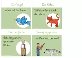 Vorschau - Stationenlernen - Peter und der Wolf – Instrumente kennenlernen | Musik Klasse 1–3 | Lernzielkontrolle, Bildkarten, Begleitheft, digitale Tafel - Seite 3