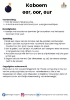 Voorbeeld - kaboem eer, oor, eur - Pagina 1