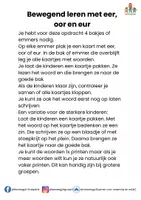 Voorbeeld - Bewegend leren met eer, oor, eur woorden - Pagina 1