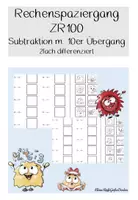 Vorschau - Arbeitsblätter - Recehnspaziergang ZR100 - Subtraktion m. 10er Übergang - Deckblatt