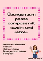 Vorschau - Arbeitsblätter - Übungen zum passé composé - Deckblatt