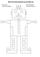 Vorschau - Arbeitsblätter - Geometrische Formen Roboter Klasse 2-4 - Seite 1