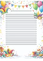 Vorschau - Arbeitsblätter - Schmuckblatt Fasching Lineatur 3/4 Klasse - Seite 1
