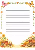 Vorschau - Arbeitsblätter - Schmuckblatt Herbst Lineatur 3/4 Klasse - Deckblatt