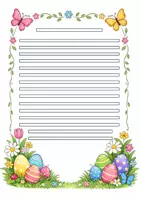 Vorschau - Arbeitsblätter - Schmuckblatt Ostern Lineatur 3/4 - Seite 1