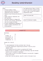 Vista previa - Hojas de trabajo - READING COMPREHENSION PACK English for Primary - página 1